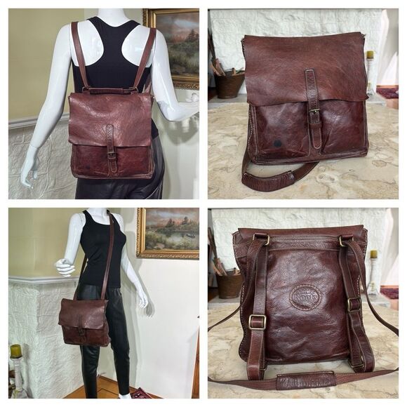 Roots Handbags - Vintage Roots Raider Leather Backpack / Crossbody